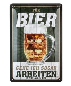 Метална табела L Fur Bier
