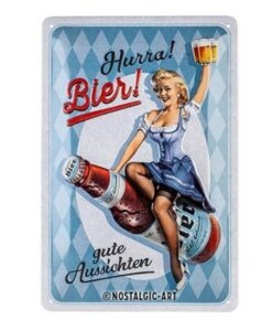 Метална табела L Hurra Bier